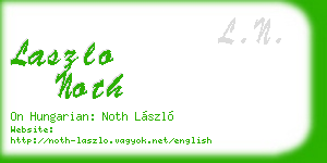 laszlo noth business card
